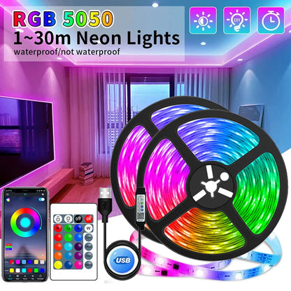 USB LED Light Strips APP Control Color +Remote + Colour Changing