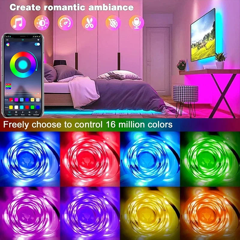 USB LED Light Strips APP Control Color +Remote + Colour Changing