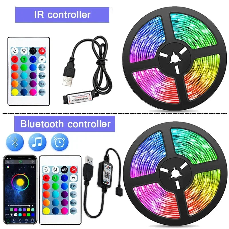 USB LED Light Strips APP Control Color +Remote + Colour Changing